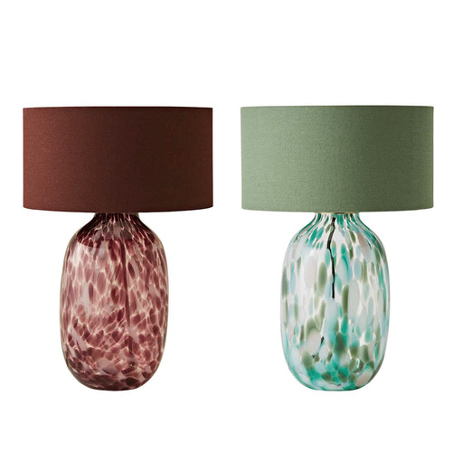 Glass table lamp green - lamp,