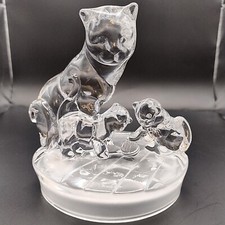Cat & Kittens Glass Ornament