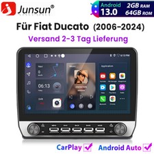 10.1'' Carplay Android 14 Car Stereo 2+64GB GPS SAT NAV BT For Fiat Ducato 2006-2024