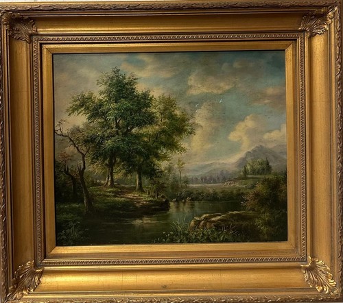 Victorian style oil canvas - victorian,