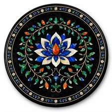 Marble Inlay Coffee Table –