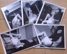 Smiling Pretty Directoire Knickers Model. Set of 5 x 1960's photos.  (F)