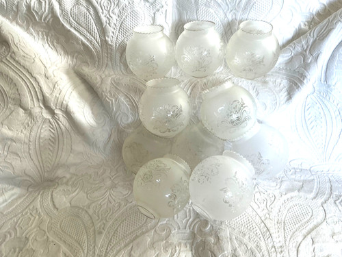 Etched glass globe - etched,