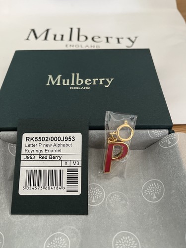 Mulberry letter bag charm - p,