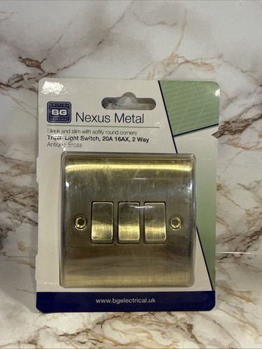 Switch brass triple - brass, light