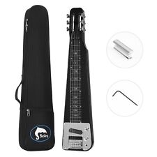 LAP STEEL 6 String Hawaiian Slide Electric Guitar W/Gig Bag in Black color