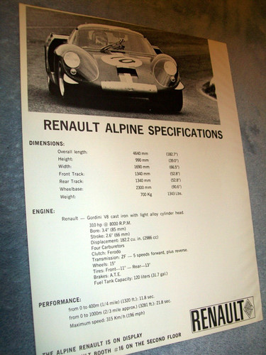 1969 alpine renault sided - renault, 2-sided