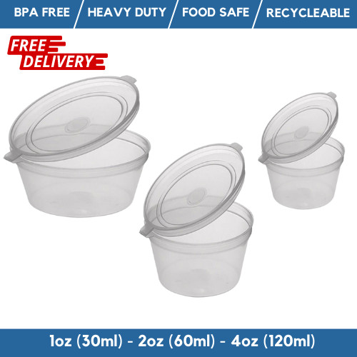 Round hinged sauce - round, pot
