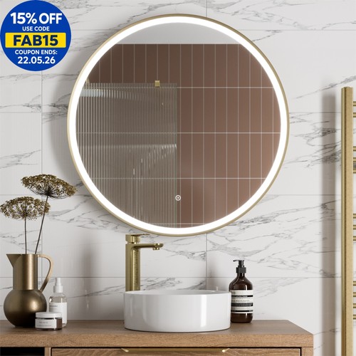 Round led mirror - round, illuminated
