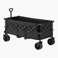 Extended Folding Wagon Carts 300L&450LB Heavy Duty Collapsible Garden Cart