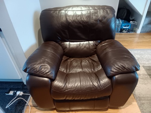 Electric leather recliner - leather,