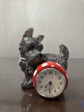 Mary Engelbreit Henry Scottie Dog Desk Clock Scottish Terrier ME INK Ceramic