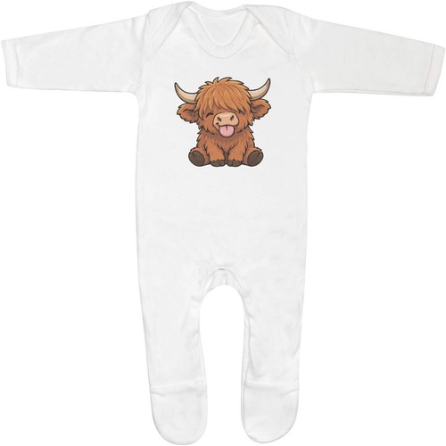 Cheeky highland cow baby - highland,