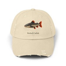 Unisex Distressed Hat Redtail Catfish Amazon River Art