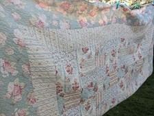 Patchwork Quilt Duck Egg Blue