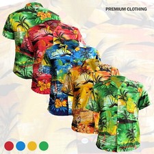 2025 MENS Party HAWAIIAN SHIRT STAG DO PALM TREE ALOHA HOLIDAY BEACH Fancy dress