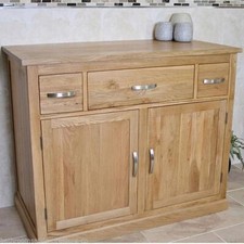 Solid Oak Bathroom Furniture | 1000mm Vanity Cabinet Cupboard Storage Sideboard