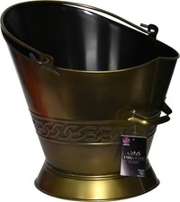 Coal Bucker waterloo Brass Coal Scuttle Hod 37cm Bucket Fireside