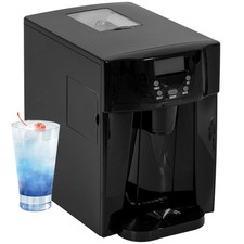 HOMCOM Ice Maker Machine and Water Dispenser 9 Ice Cubes Ready in 6-10 Mins