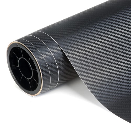 Black carbon fibre vinyl - black,