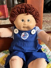 Vintage Cabbage Patch kids boy doll   Auburn brown hair mold 5 first tooth