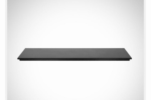 Polished black granite - polished, hearth