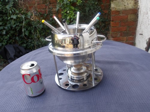 Stainless steel fondue set - stainless,