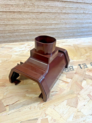 Brown square gutter downpipe - brown,