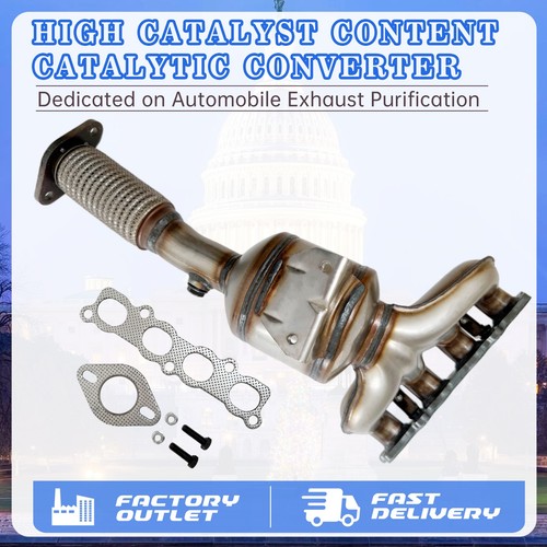 Front catalytic converter - front, w/