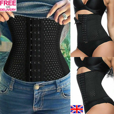 WAIST TRAINER CORSET Breathable Tummy Girdle Belt Sport Body Shaper Control UK