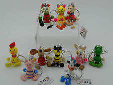 Cute Wooden Animal Keyring! Key Rings! Choose animal! Party bag! Stocking Filler