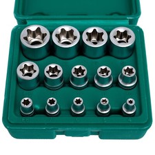 14pc 3/8'' inch Drive Female E Torx Star Bit E4-E24 Socket Set High Quality CR-V