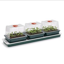 Garland Trio Top Electric Windowsill Heated Propagator Seed Starter with 3 Trays