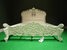  5' King size IVORY / CREAM French Style Mahogany Oriental Rococo bed 
