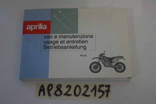 Aprilia 02 owner s - aprilia, rx