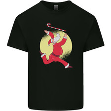 Santa Baton Twirling Christmas Gymnastics Xmas Kids T-Shirt Childrens