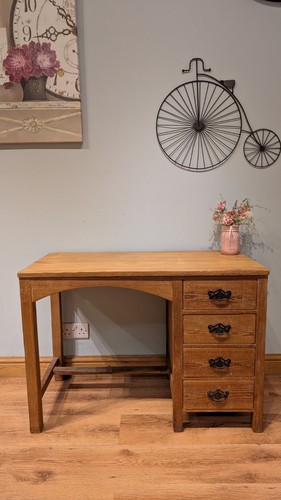Vintage pine desk side - desk,