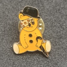Vtg BBC Children In Need Pudsey Bear Lapel Pin Badge 1991 Bowler Hat Umbrella