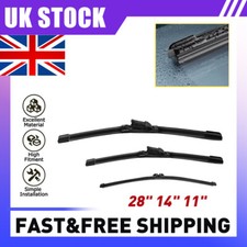Front & Rear Wiper Blades Set For Ford Fiesta Mk8 Hatchback & Van 04/2017-> UK