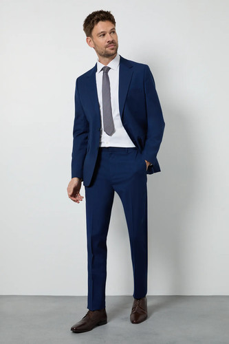 Burton blue suit trousers mens - blue,