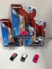 1967 Austin Mini Cooper S 1275K Green/Black/Pink 1/64 scale 'Exclusive Set of 3'
