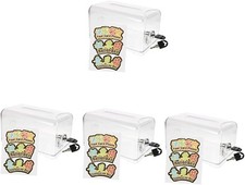 Clear Acrylic Locking Donation Box 3-Pack – Fundraiser, Voting, Complaint Storag