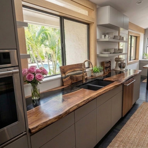 Luxury black epoxy kitchen - luxury,