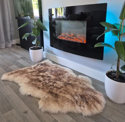 Natural sheepskin rug real - natural,