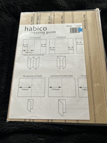 Habico creasing guide card - creasing,