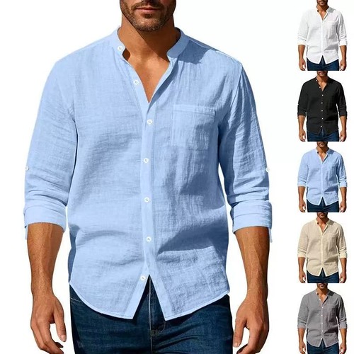 Men collarless casual - collarless, formal