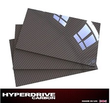 Carbon Fibre Sheet Plate Gloss Twill 3k Rigid  1 2 3 4 5 mm Double A Sided UK