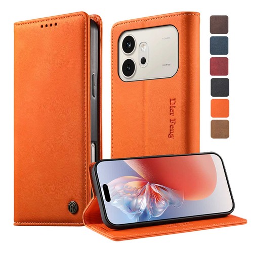 Magnetic wallet cover leather - magnetic,