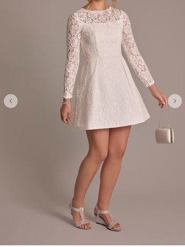David bridal white lace - white,