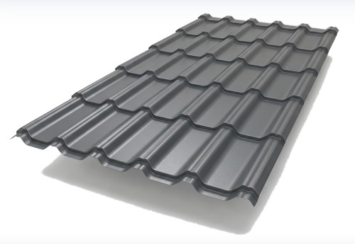Coloured tile effect roofing - tile,